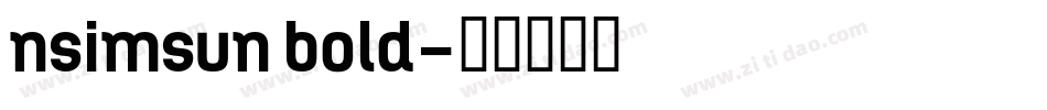 nsimsun bold字体转换